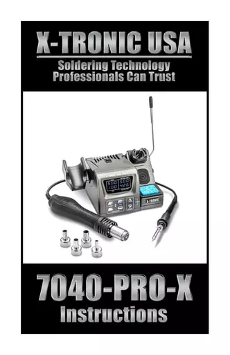 X-Tronic 7040-PRO-X Instructions