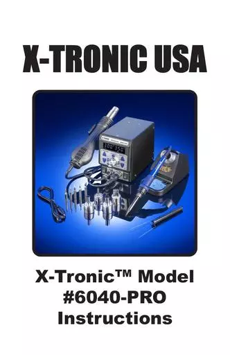 X-Tronic 6040-PRO Instructions