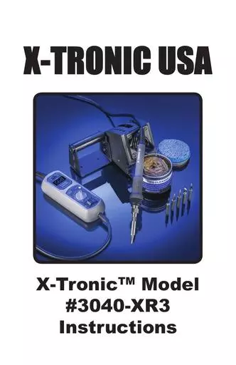 X-Tronic 3040-XR3 Instructions